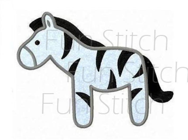 Zebra Applique Machine Embroidery Design Digital Download Etsy
