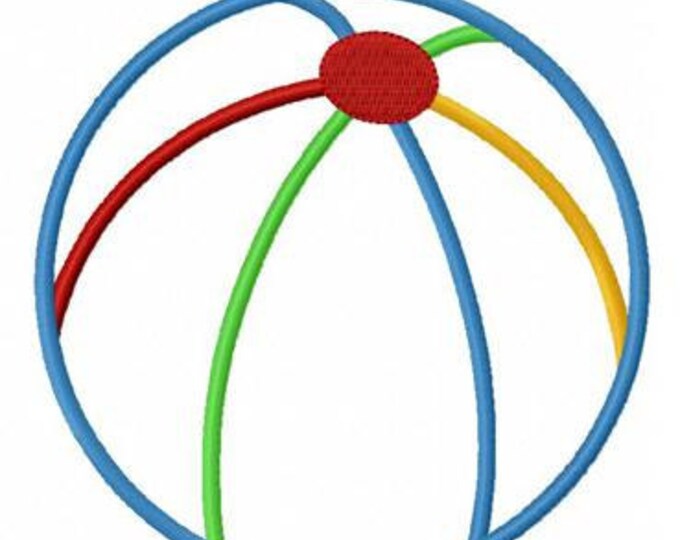 Beach ball applique machine embroidery design  etsy Beach ball applique machine embroidery design  etsy