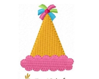 birthday hat machine embroidery design