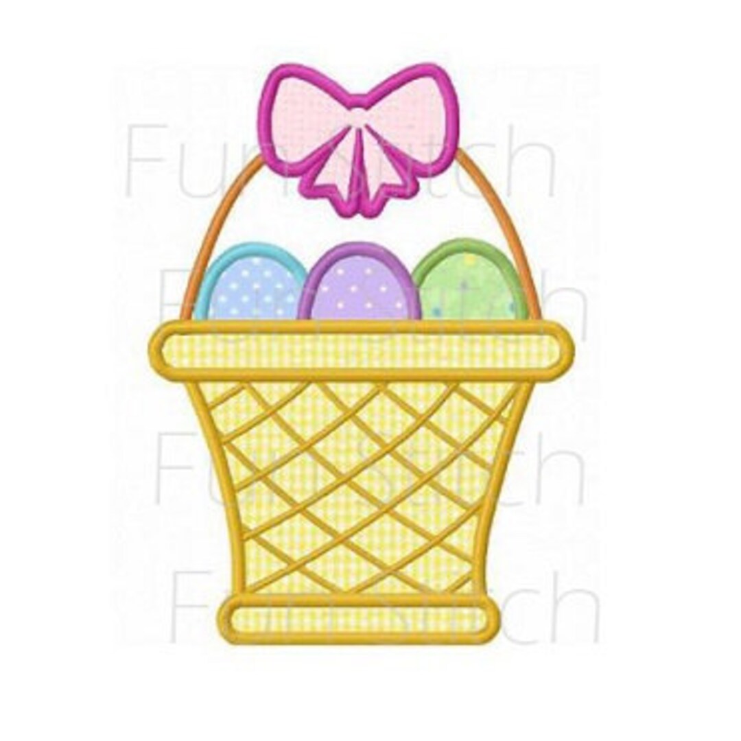 Easter Basket Applique Machine Embroidery Design - Etsy