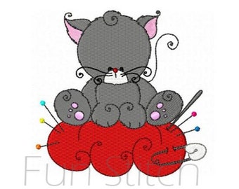 set of 10 sewing cat machine embroidery design digital pattern