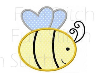 Girl Bumble Bee Applique Machine Embroidery Design Digital - Etsy