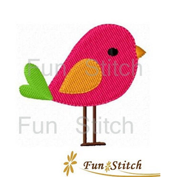 Mini bird machine embroidery design