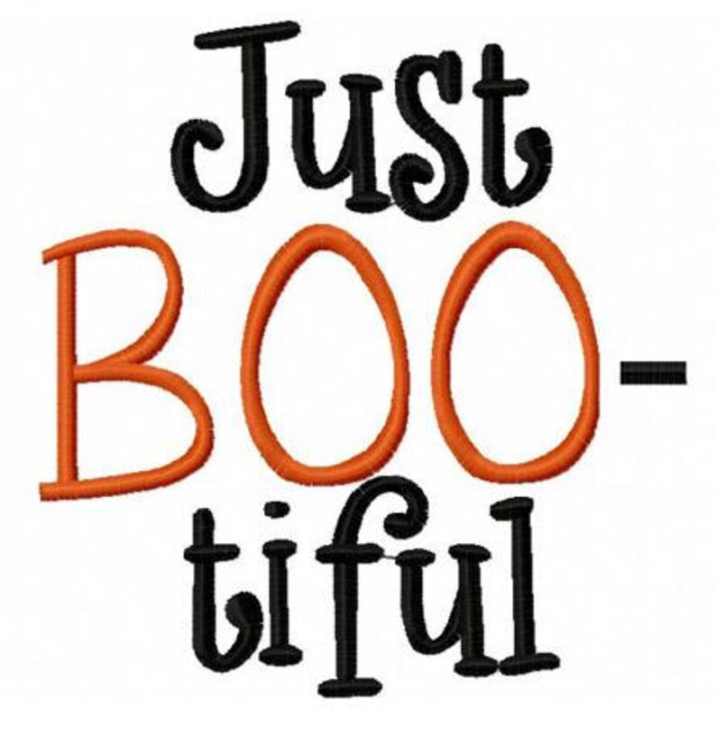 Halloween just bootiful machine embroidery design image 1