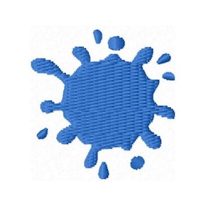 May include: A blue paint splatter design. This design is perfect for adding a touch of whimsy to any project.