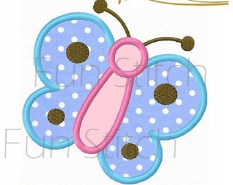 butterfly applique machine embroidery design digital pattern instant download