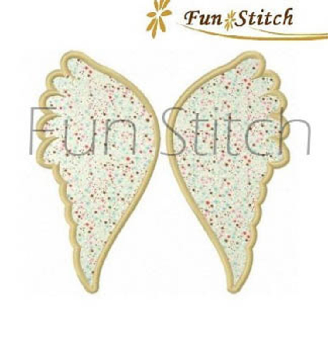 Angel Wings Applique Machine Embroidery Design Etsy