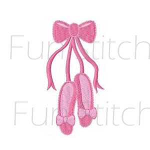 ballet slippers machine embroidery design