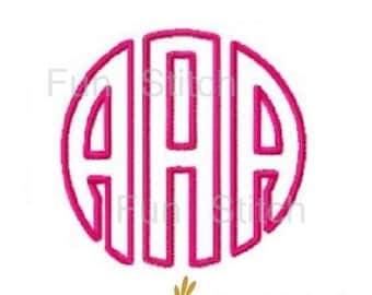 May include: A pink monogram with the letters "AAA" in a circle.