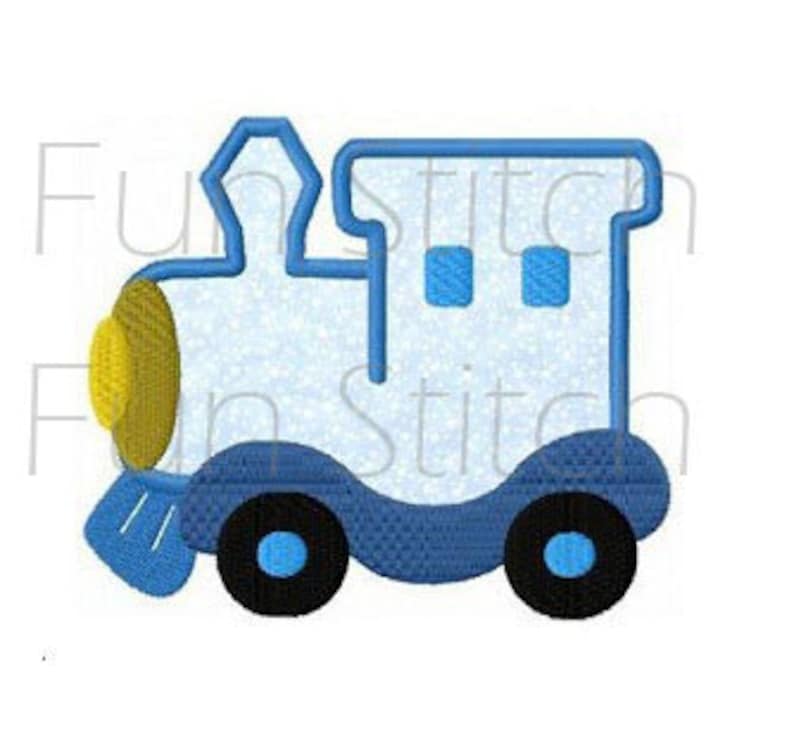Train Engine Applique Machine Embroidery Design Pattern Etsy