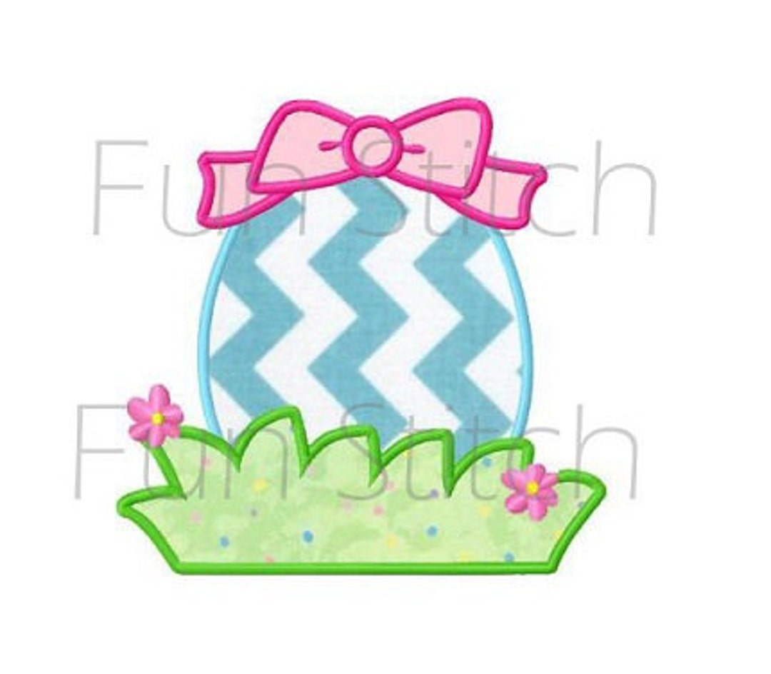 Easter Egg Applique Machine Embroidery Design Digital Pattern Instant ...