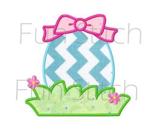 Easter egg applique machine embroidery design digital pattern instant download