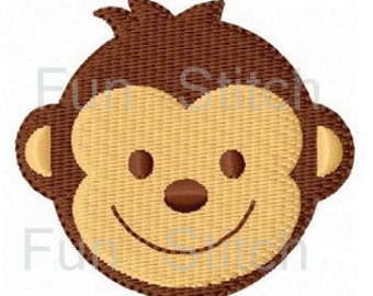 monkey machine embroidery design