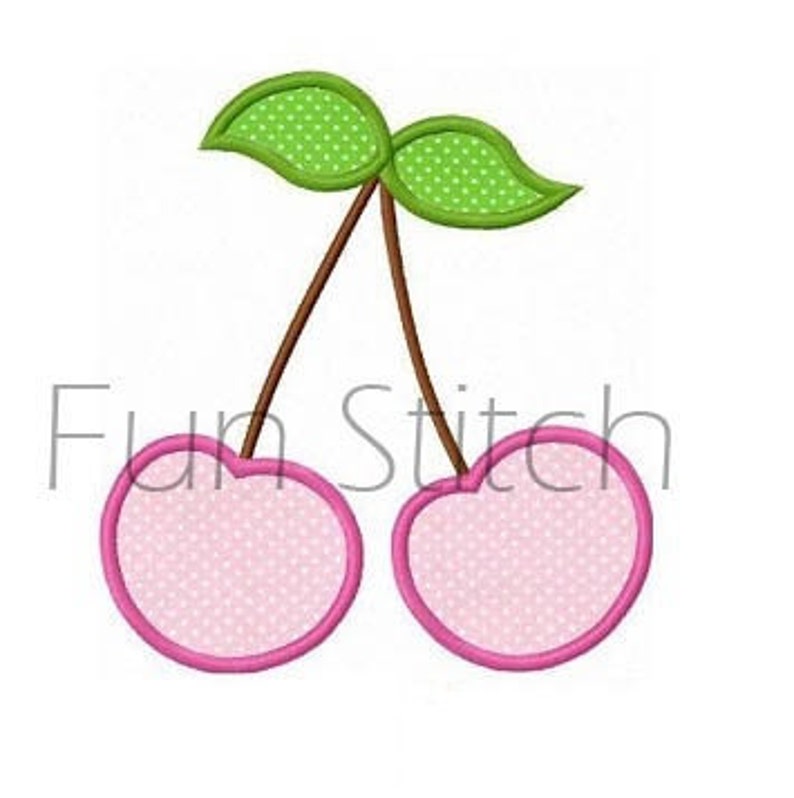 Cherry Applique Cherries Machine Embroidery Design Instant Etsy