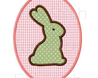 Bunny applique machine embroidery design digital pattern