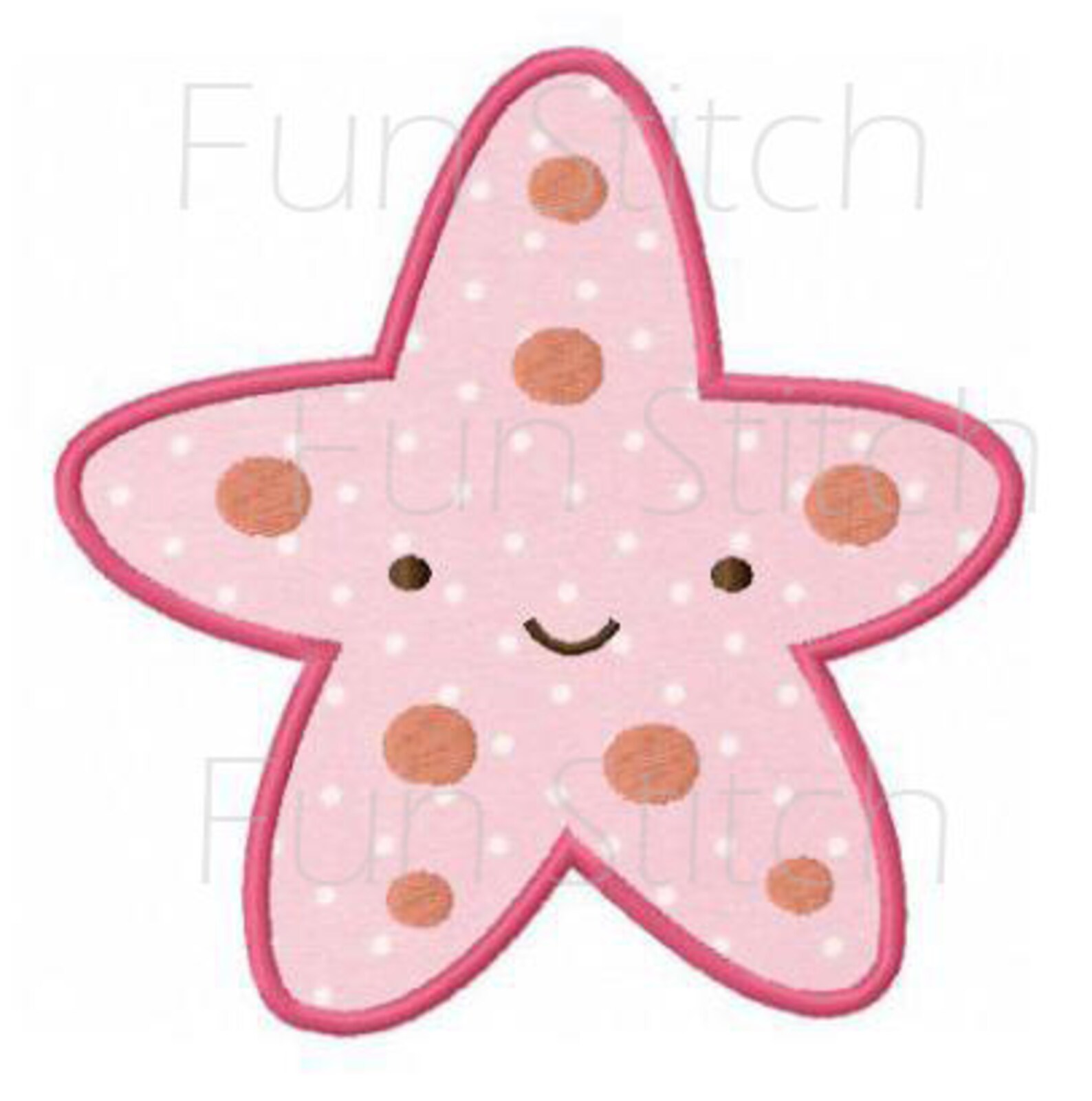 Starfish Applique Machine Embroidery Design Digital Etsy
