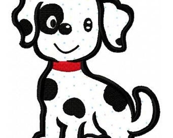 Dalmatian dog Applique machine embroidery design digital pattern instant download