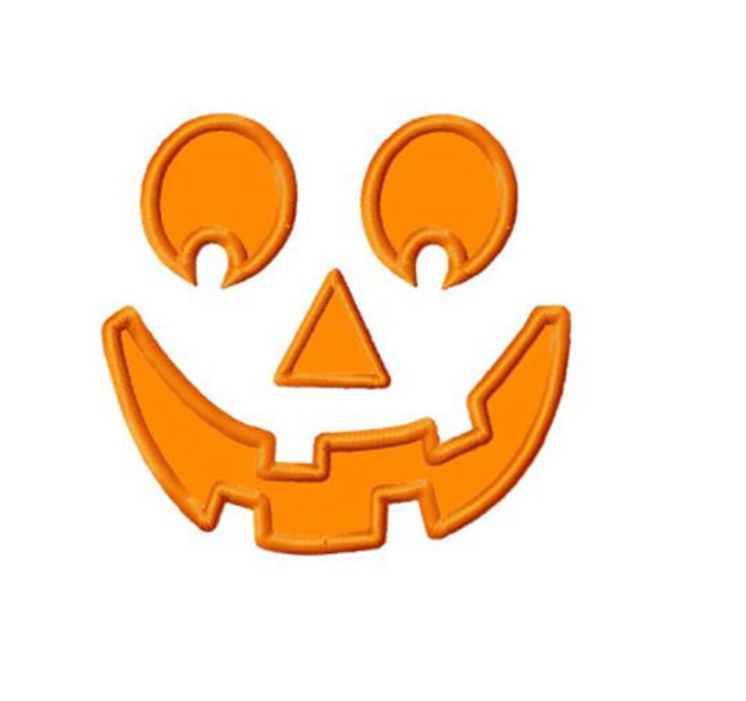 Halloween Pumpkin Jack O Lantern Applique Machine Embroidery Design - Etsy