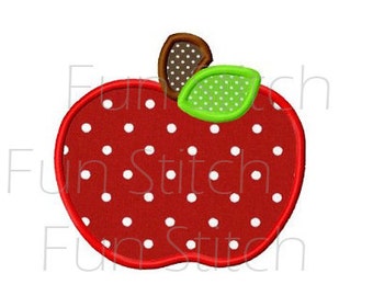 apple applique machine embroidery design digital