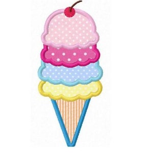 Eiswaffel Applikation Stickdatei Stickdatei