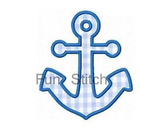 Nautica anchor applique machine embroidery design