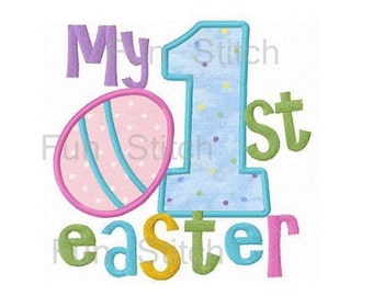 My first Easter applique easter egg machine embroidery design