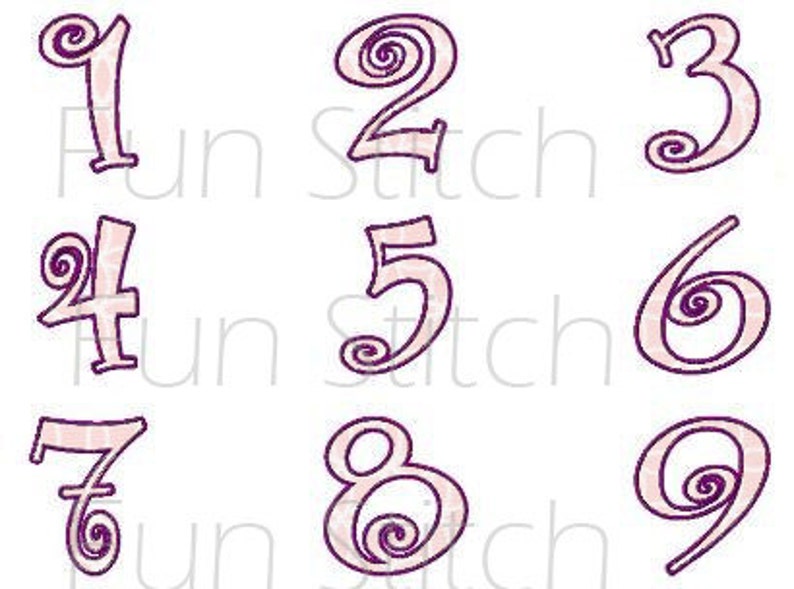 Curly Applique Font Letters Machine Embroidery Designs - Etsy