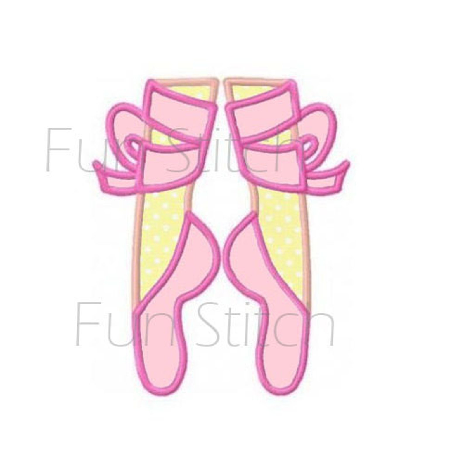 ballet slippers ballerina machine embroidery design