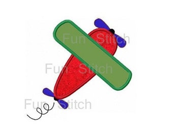 Diseño de bordado a máquina con apliques de avión, patrón digital, descarga instantánea