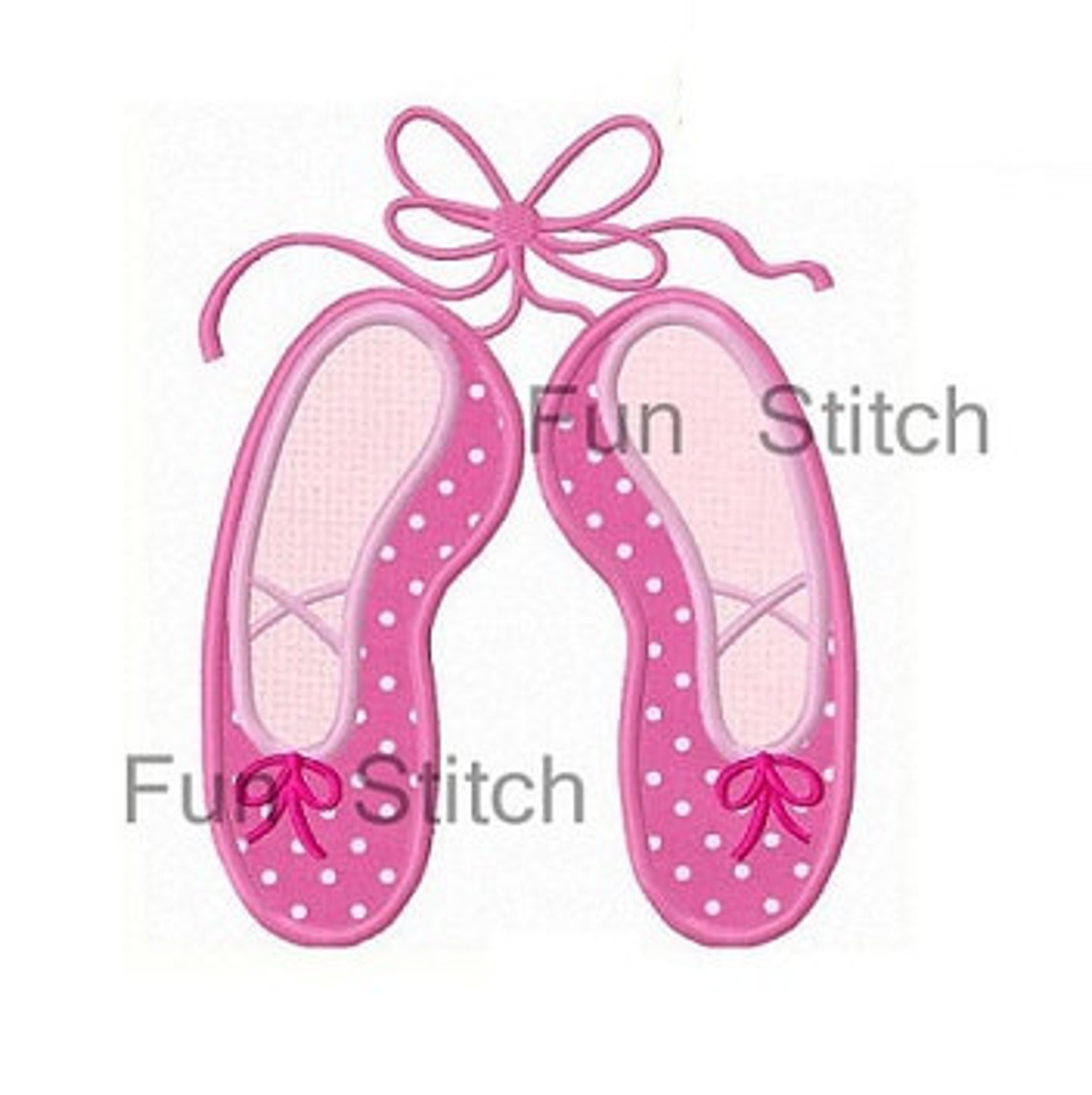 ballet slippers shoes applique machine embroidery design ballerina