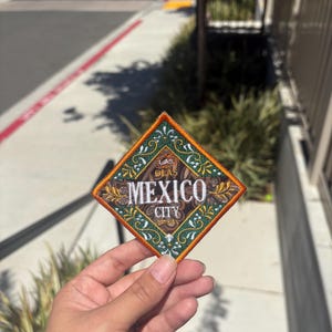 Mexico, Mexico patch, Mexico City iron on patch, Mexico City patch, embroidered patch, travel patch, travel souvenir patch