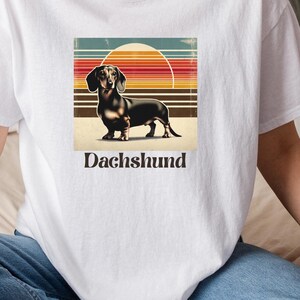 Dachshund T-Shirt, Retro Dog Lover Tee, Dog Lovers Cotton t-shirt