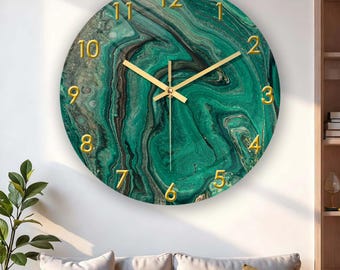 Non Ticking Wall Clock,Bathroom Wall Clocks Battery Operated,Kitchen Clocks Wall Decorative,Wall Clocks for Living Room Decor