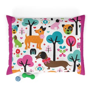 Colorful Pet Bed for Dogs, Cute Dog Bed, Dog Lounge Cushion, Cozy Dog Furniture, Puppy Bed, Gift for Dog Lovers, Birthday or Christmas Gift
