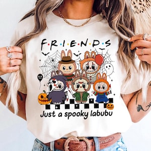 Halloween Labubu Shirt, Just a Spooky Labubu T-Shirt, Trending Cartoon Character Tee, Labubu Lover Graphic Top