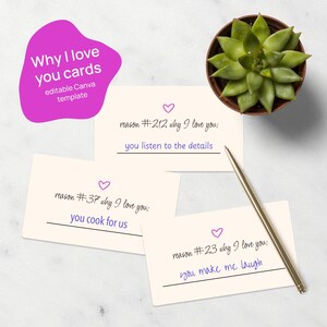 Tarjetas imprimibles con motivos de amor / Regalo romántico DIY para novio, novia, cónyuge / Aniversario o San Valentín