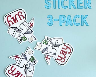 And There Was Much Rejoicing Die Cut Sticker 3-Pack