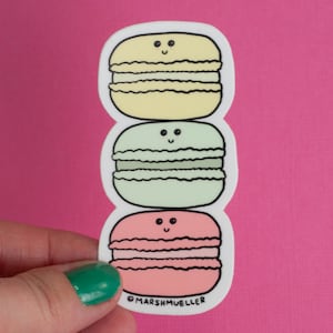 Cute Macarons Die Cut Sticker
