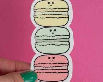 Cute Macarons Die Cut Sticker