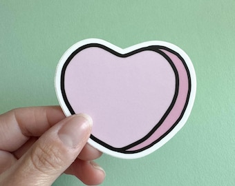 Marshmallow Heart Die Cut Sticker