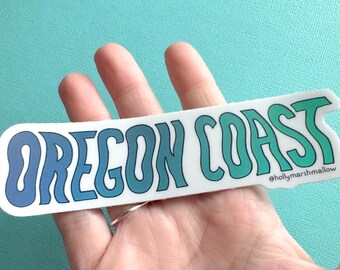 Oregon Coast Hand Lettered Sticker