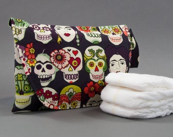 Diaper & Wipe Clutch in Viva Frida Fabric