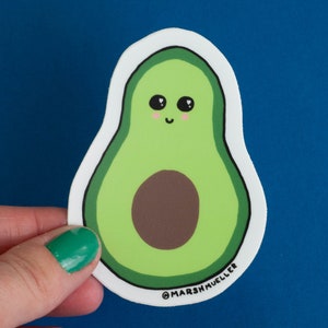 Cute Avocado Die Cut Sticker