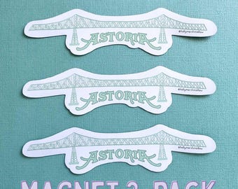 Astoria Megler Bridge Die Cut Magnet 3-Pack