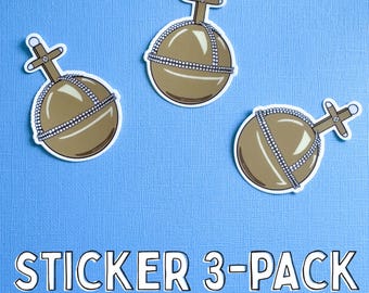 Holy Hand Grenade of Antioch Die Cut Sticker 3-Pack