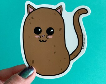 Potato Cat Die Cut Sticker