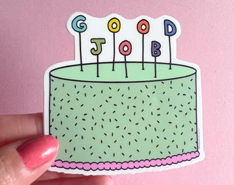 Good Job Cake Sticker