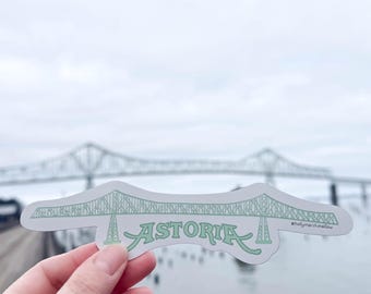 Astoria Megler Bridge Die Cut Magnet