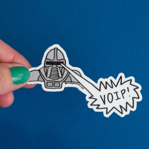 Cylon Zap Die Cut Sticker image 1