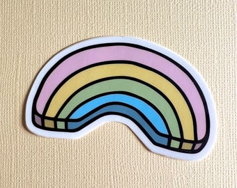 Marshmallow Rainbow Die Cut Sticker